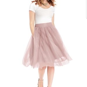 Sweet Dusty Rose Tuelle Skirt